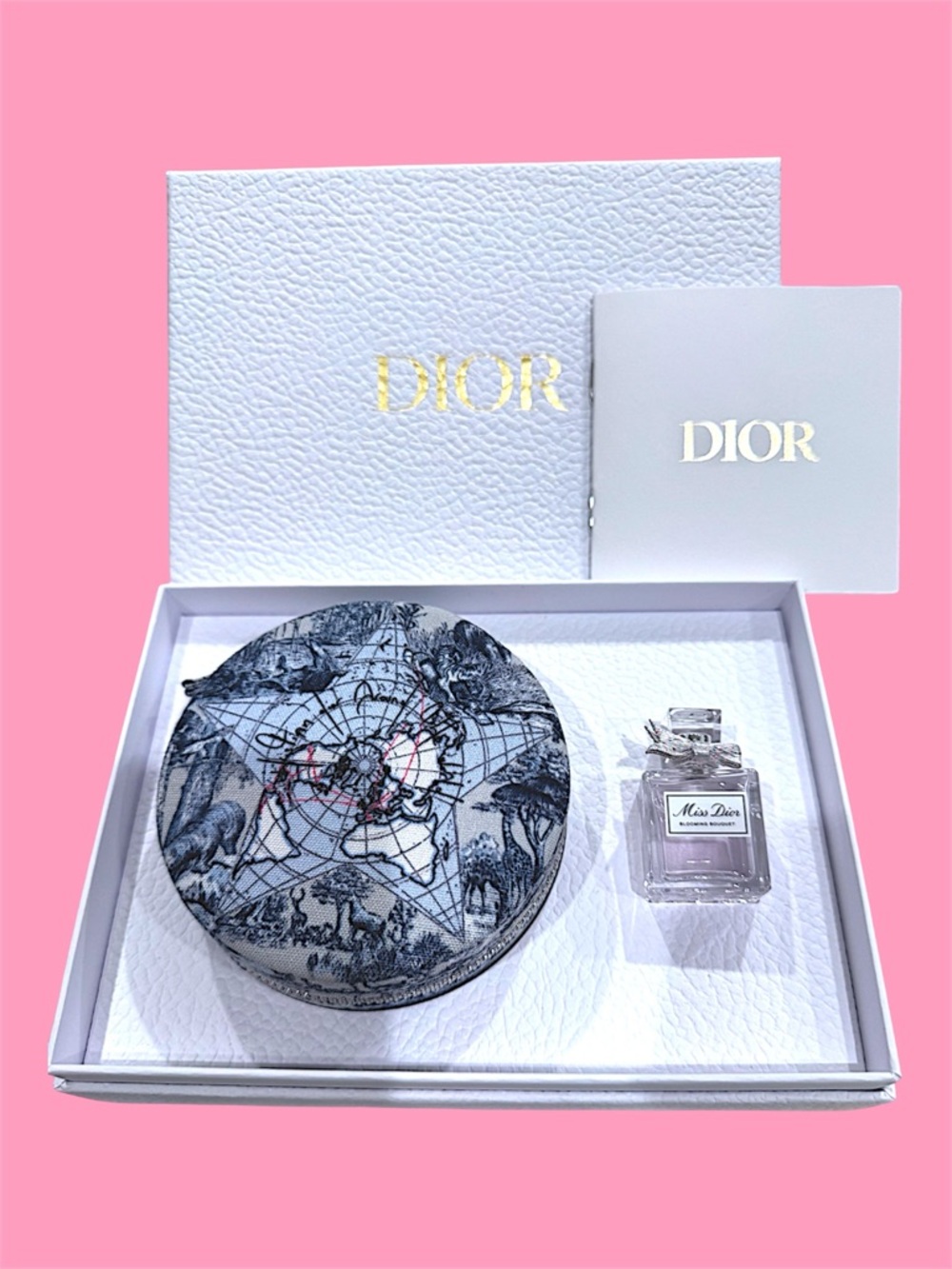 Dior Gift Set exclusive jewelry box Blue and Miss Dior Mini.